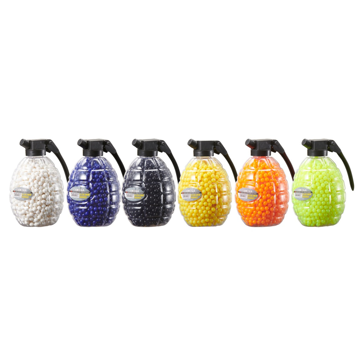 Omega 1600 Round Grenade Style 0.12g BB Bottle Mix Colors Collectible Weapons - Tophatter Daily Deals